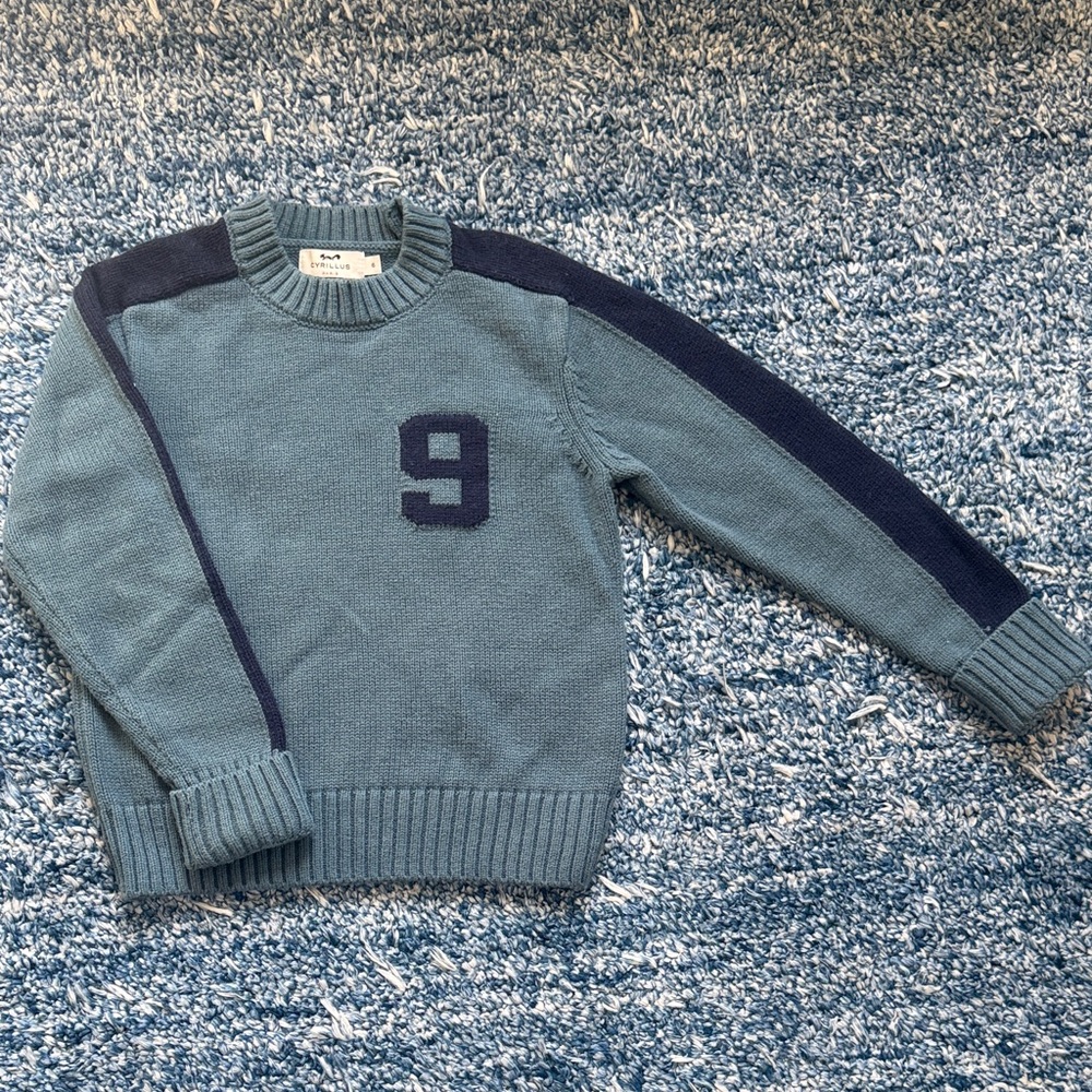Cyrillus Boy’s Blue Sporty Sweater